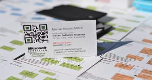 Image illustrating QR Codes on Business Cards