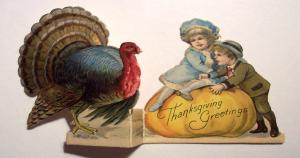 Image illustrating QR Codes on Thanksgiving Card